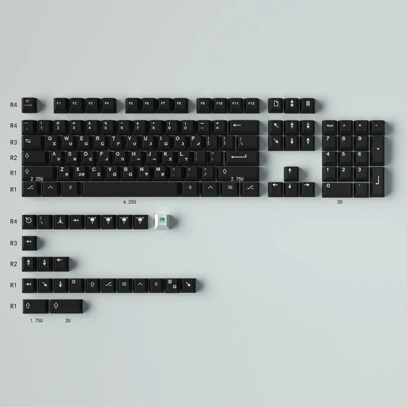 Personality Minimalist Black PBT Keycap Sublimation Mechanical Keyboard Computer Laptop 130/23 Keys Cherry Profile For 64/84/960