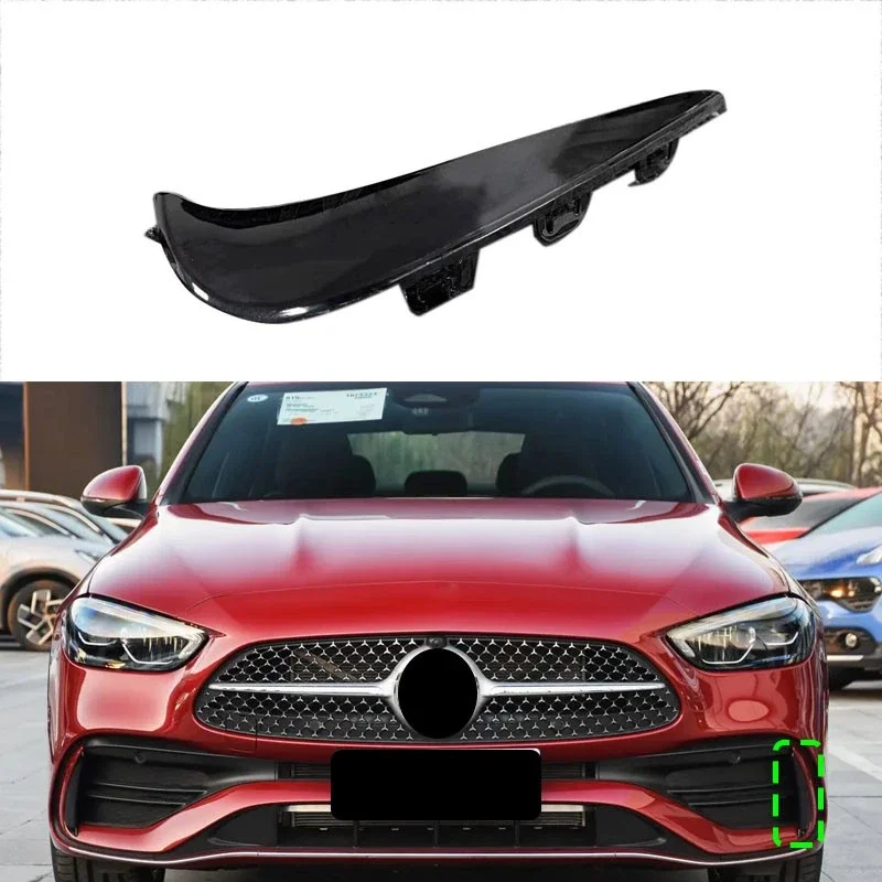 For Mercedes W206 For Benz C Class C180 C200 C260 C300 2068852902 Air Inlet Blade Spoiler Fog Lamp Grill Accessories Decoration