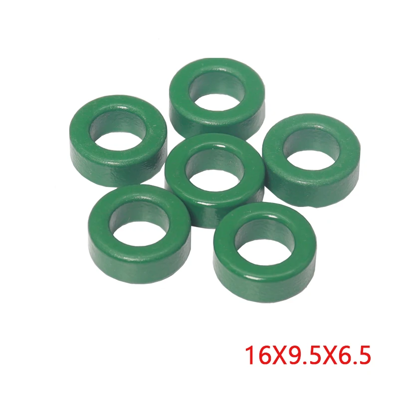 【10-5PCS】Green Magnetic Ring Ferrite Magnetic Ring 16x9.5x6.5mm Anti-interference Core Filter Inductance Transformer Magnetic