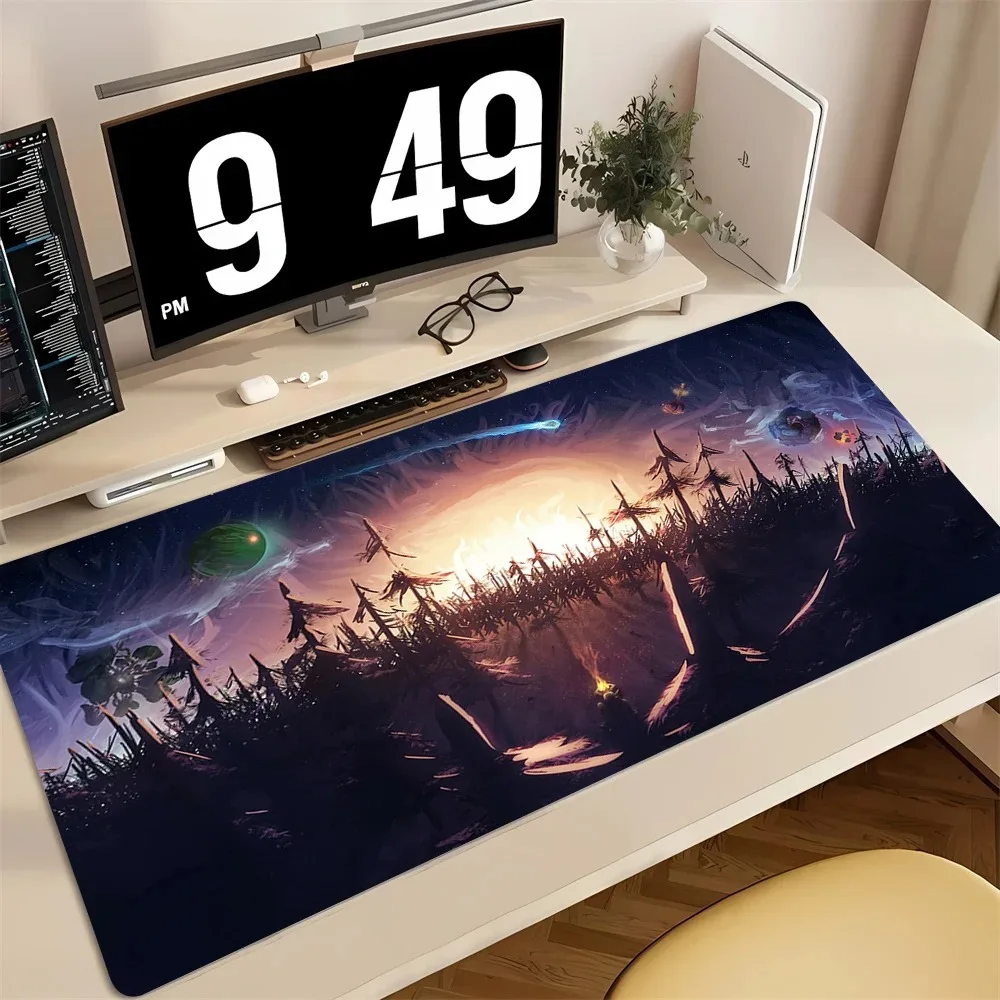 

Anime Space Universe Mouse Pad Outer Wilds Solar System HD Gaming Desk Mat Laptop PC Accessories