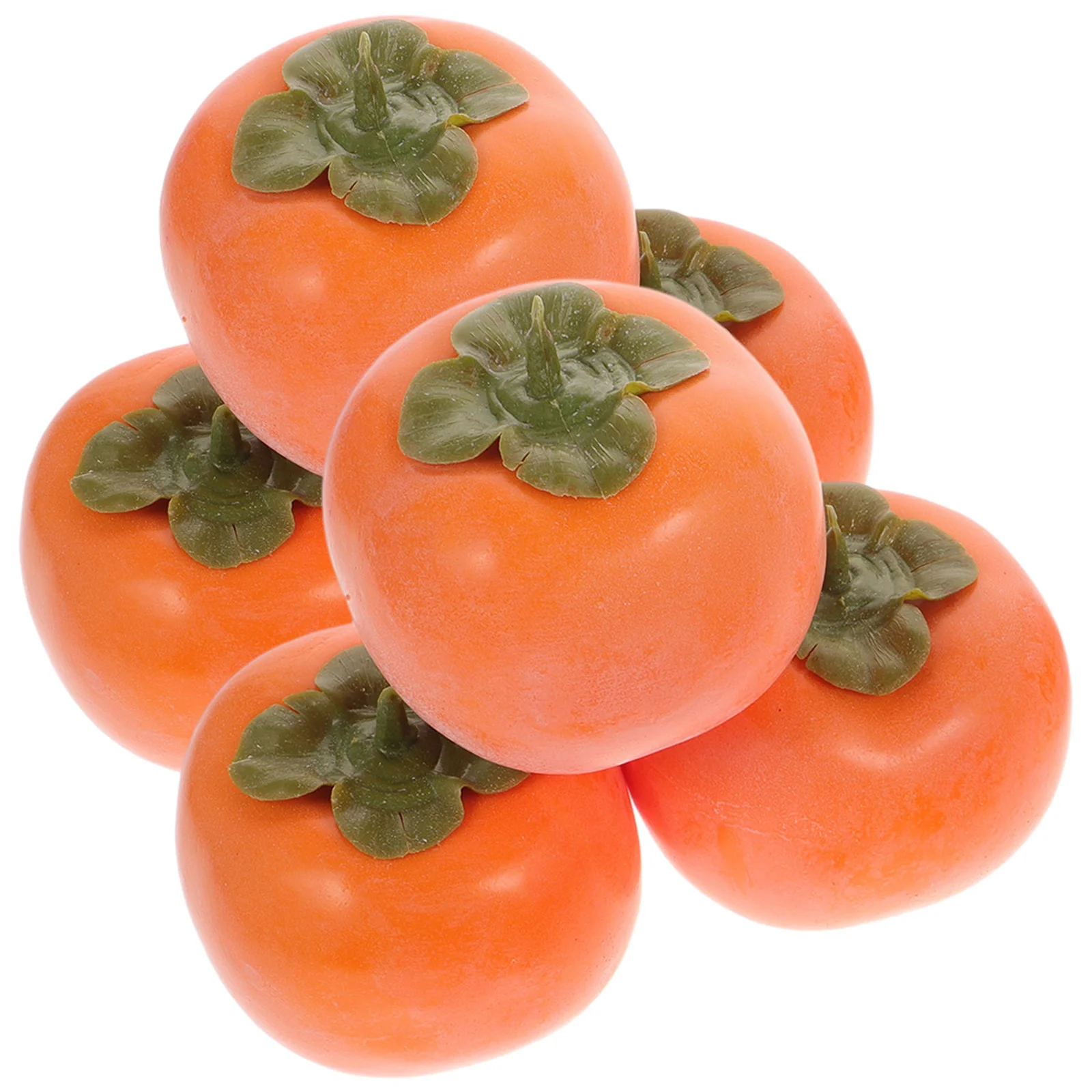 6 Pcs Fake Fruit Persimmon Props Ornament Model Foam Decorative Simulated Simulation