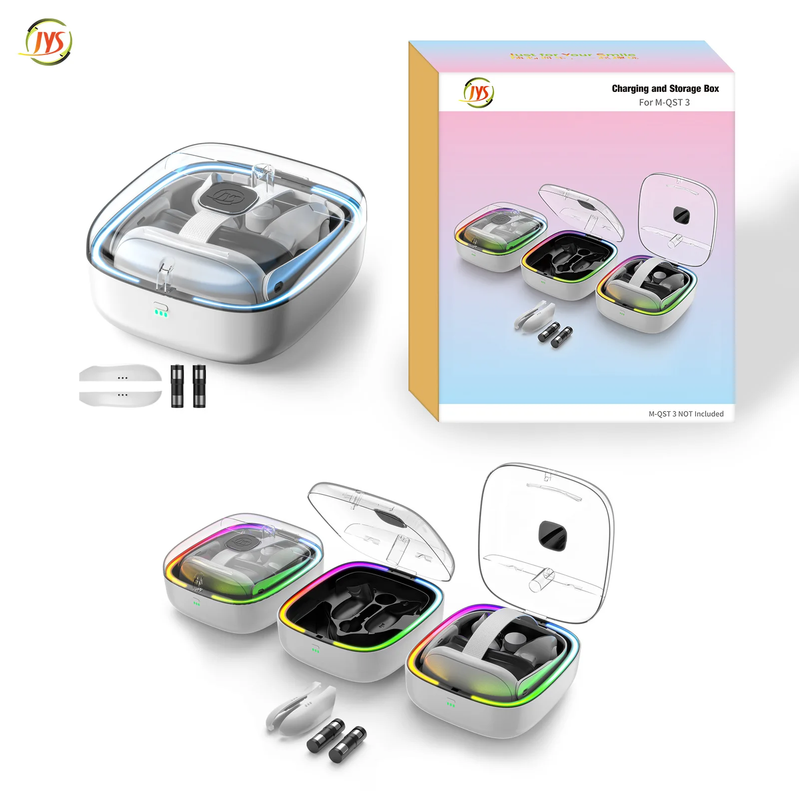 

JYS-MQ002 Charging Storage Case for Meta Quest3 VR Charger Base Stand