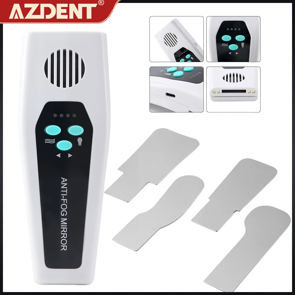 

AZDENT Набор стоматологических противотуманных зеркал, стоматологические светодиодные противотуманные зеркала, автоматические противотуманные отражатели для фотосъемки полости рта, противотуманные зеркала