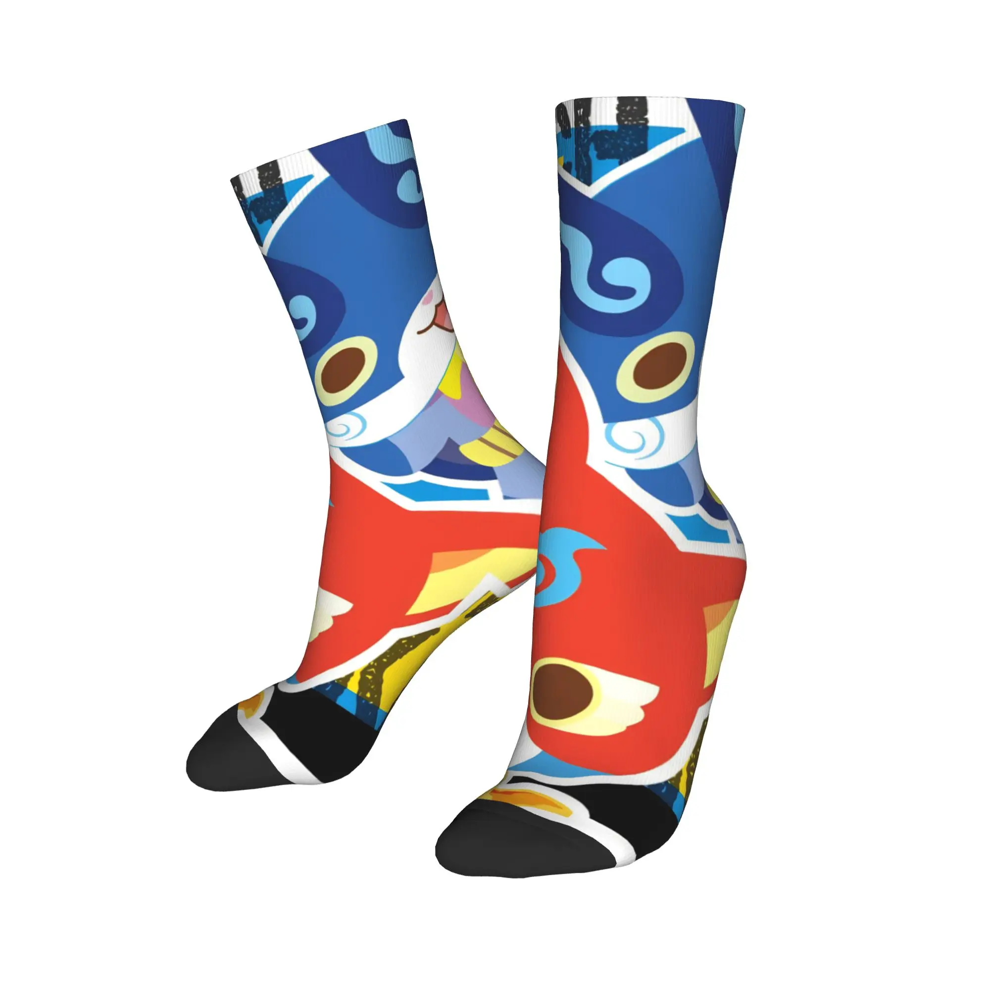 New Male Men Socks Casual Yokai Watch Game Sock Polyester Jibanyan Komasan Sport Women Socks Spring Summer Autumn Winter
