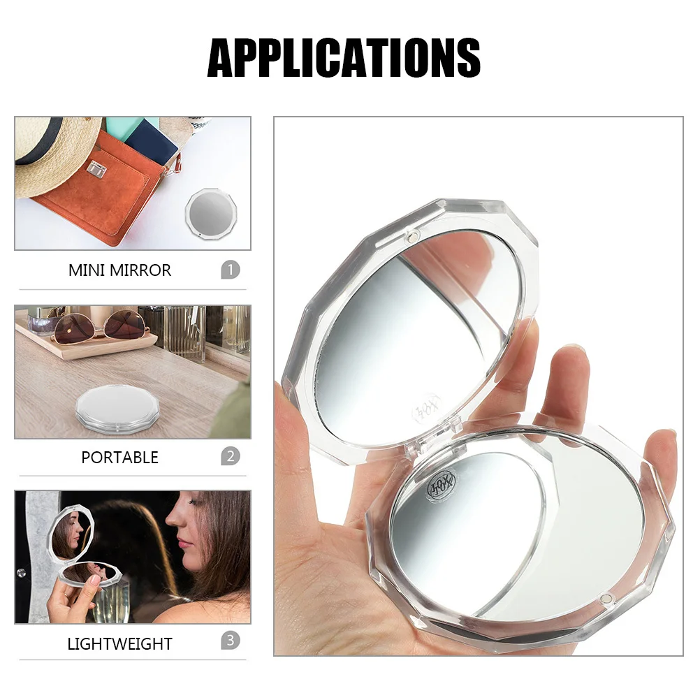 

Compact Folding Makeup Mini Mirror Portable Small Pocket Handheld Travel Mirror for Women Hand Mirrors Compact Mirrors