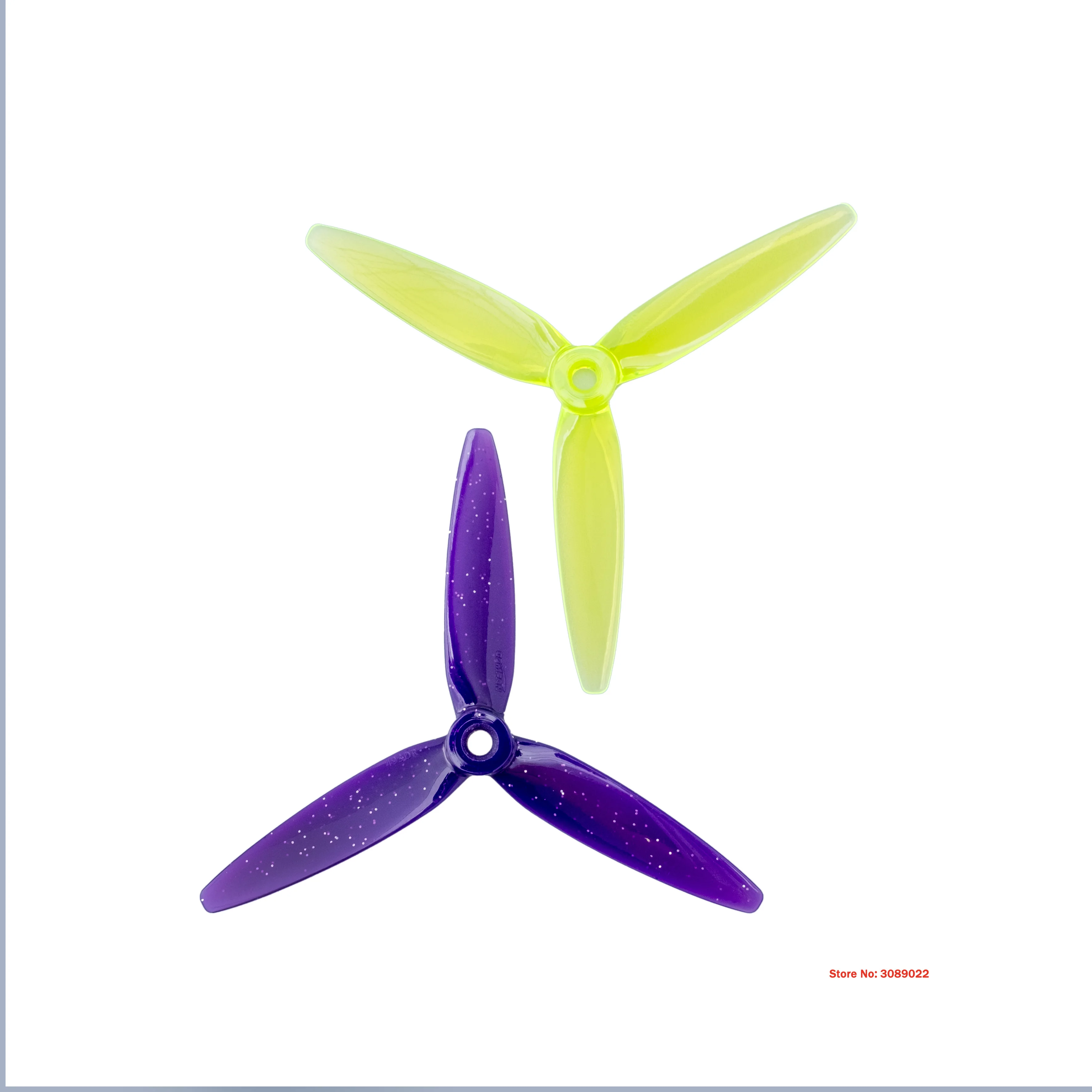 24PCS /12Pairs Gemfan 493D 3 Blade PC Propeller 3D Props 5mm Holes For 5 Inch RC FPV 3D Freestyle Racing Drones 2207 Motor