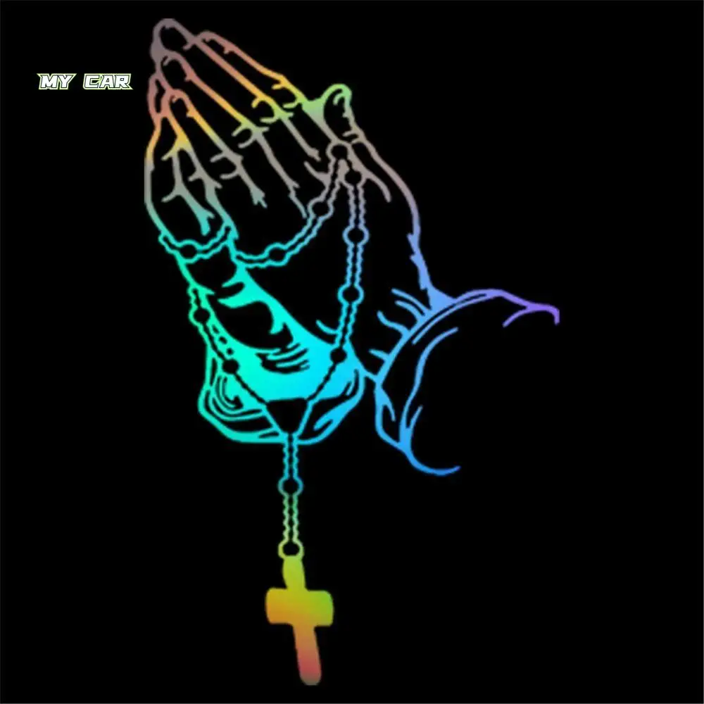 

Prayer Gesture Car Prayer Gesture Laser Sticker Self Adhesive Easy Install Prayer Gesture Decoration Stickers Modified