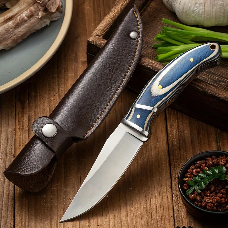 1pc, Knife, Stainless Steel Outdoor Knife, Fruit Knife, Knife For Outdoor Camping Survival,er, Kitchen Tools, Kitchen Stuff,