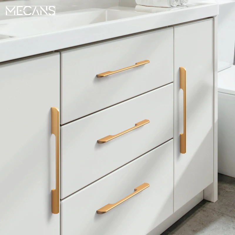 

MECANS Furniture Long Handle Cabinet Pull Drawer Knob Closet T Bar Handle Gold Wardrobe Pull Kitchen Drawer Handles