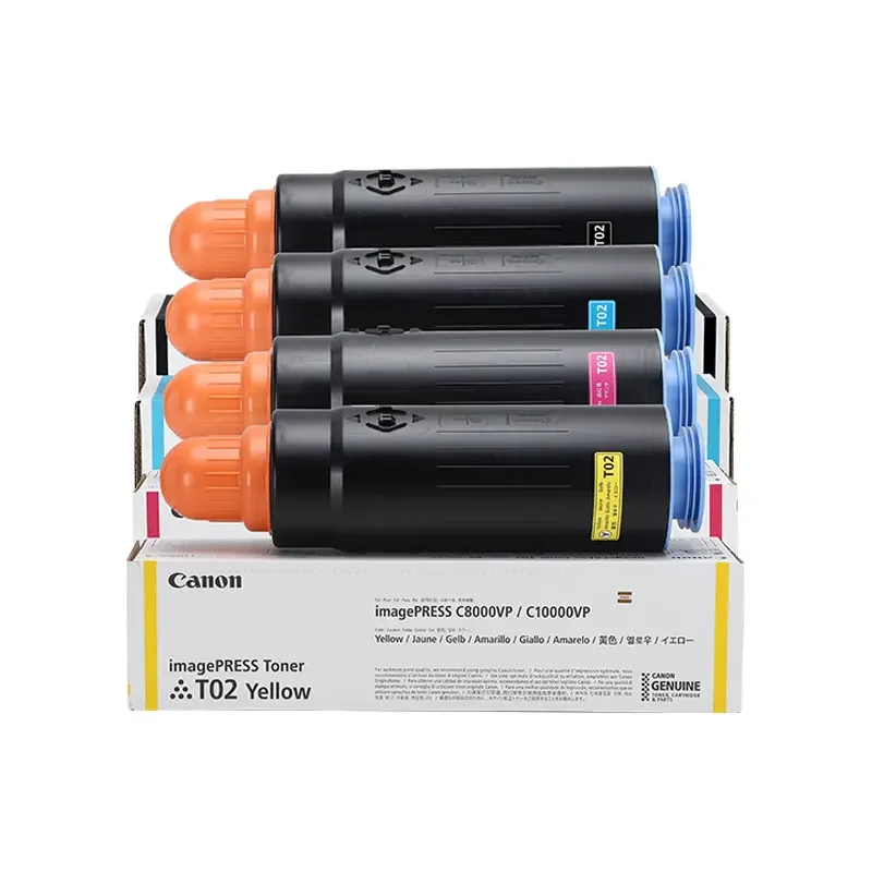 1Set/KCMY Original new T02 Toner Cartridge For Canon IPR C8000VP C9010VP C10000VP C10010VP