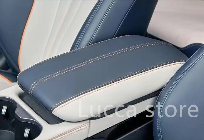 For BYD Song plus Sealion 6 Seal U 2024+ Interior pattern Armrest Anti-dirty Pad Cover Sticker PU Leather Cover Accessories