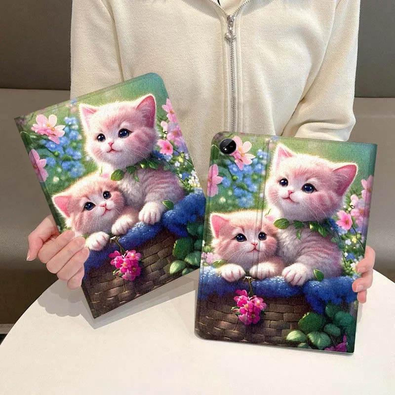 

Cartoon Cute Cat Pattern Tablet Case For Vivo IQOO Pad Air Pad3 IQOO Pad5 Pad2 Pad3 SE Pro 11.5 12.1 12.3 13 Inch