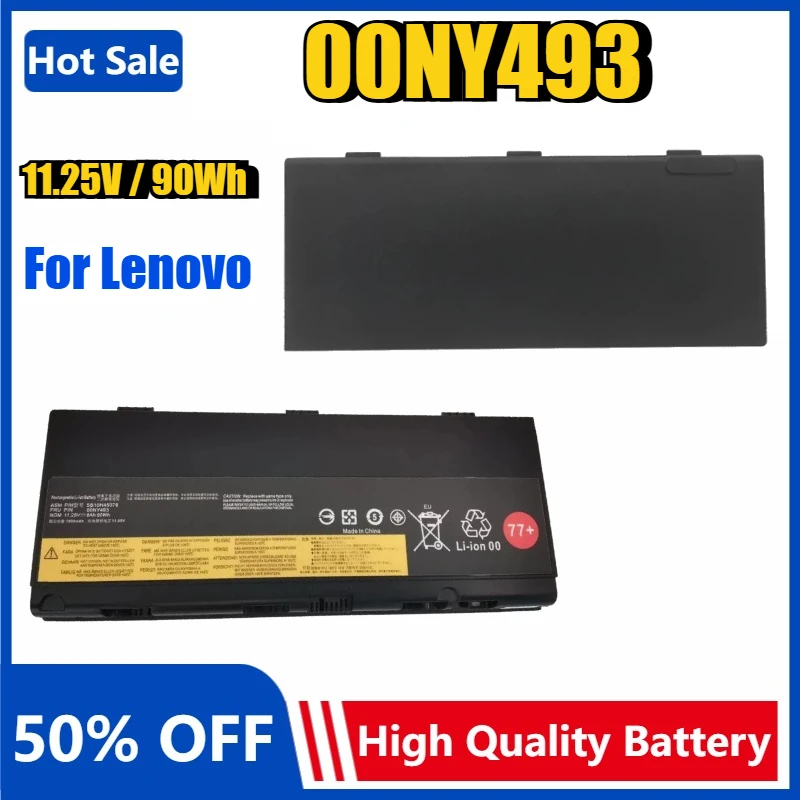 

11.25V 8000mAh 00NY493 Laptop Battery for Lenovo ThinkPad P50 P51 P52 00NY491 00NY492 SB10H45078 SB10H4507 SB10H45075 76 77