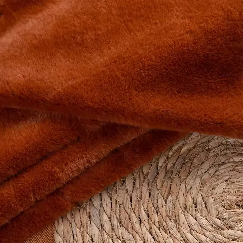 

1 ярд 8 мм зашифрованная имитация меха кролика выдра ткань для одежды игрушка кукла пальто жилет DIY фототкань для новорожденных