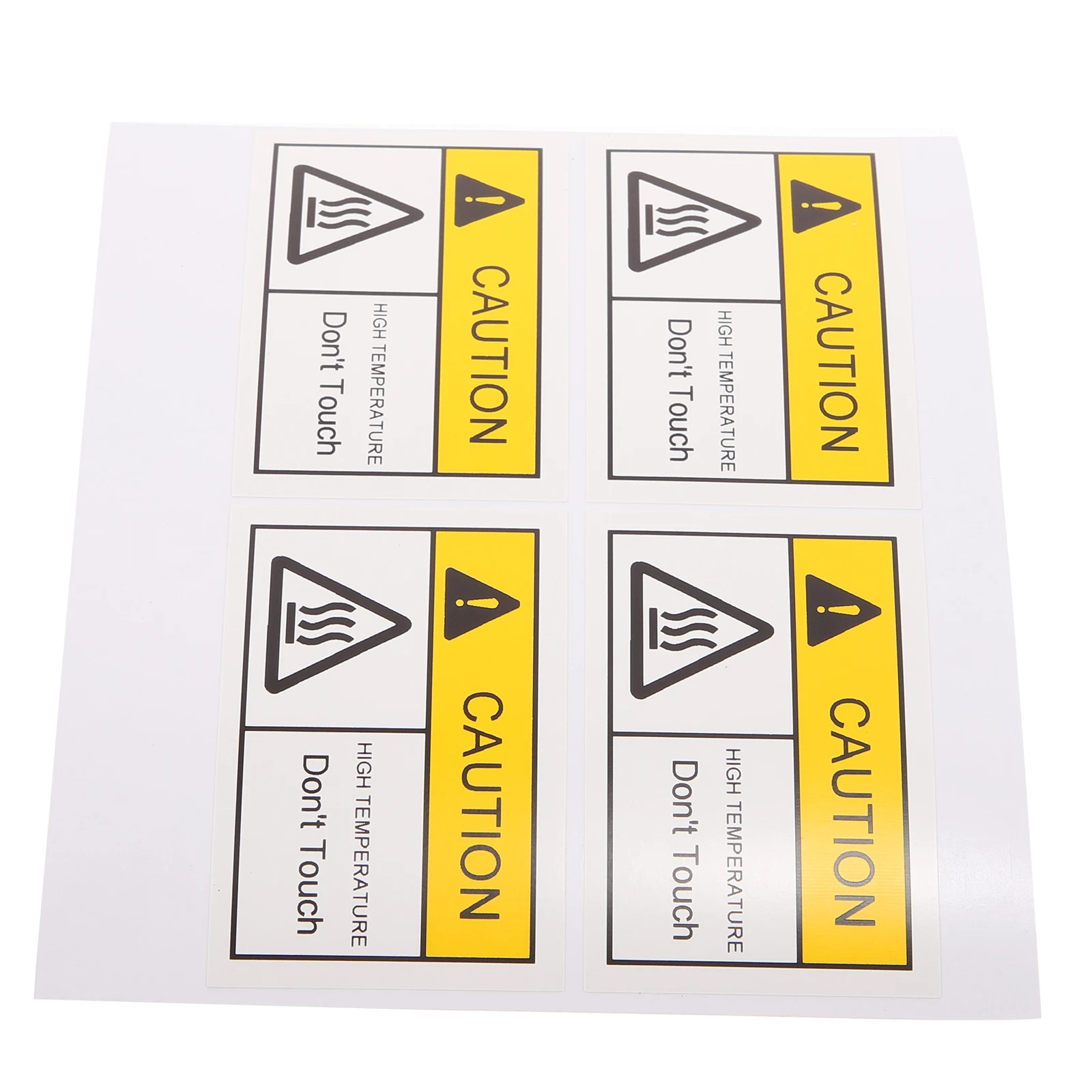

4pcs High Temperature Warning Stickers Hot Surface Safety Labels Do Not Touch Sign For Radiator Prevention