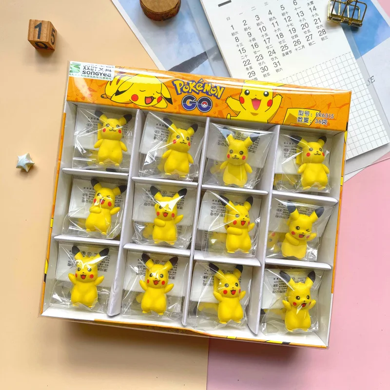 Pokemon gomma Cartoon Anime Figure Pikachu studente scuola forniture di cancelleria per bambino novità creativa gomme da cancellare giocattolo di