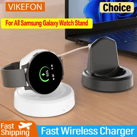 VIKEFON 삼성 갤럭시 시계 5Pro/5/4/3 액티브 1 2 충전용 고속 충전기 38/40/41/46mm 삼성 시계 전원 USB 공급 어댑터