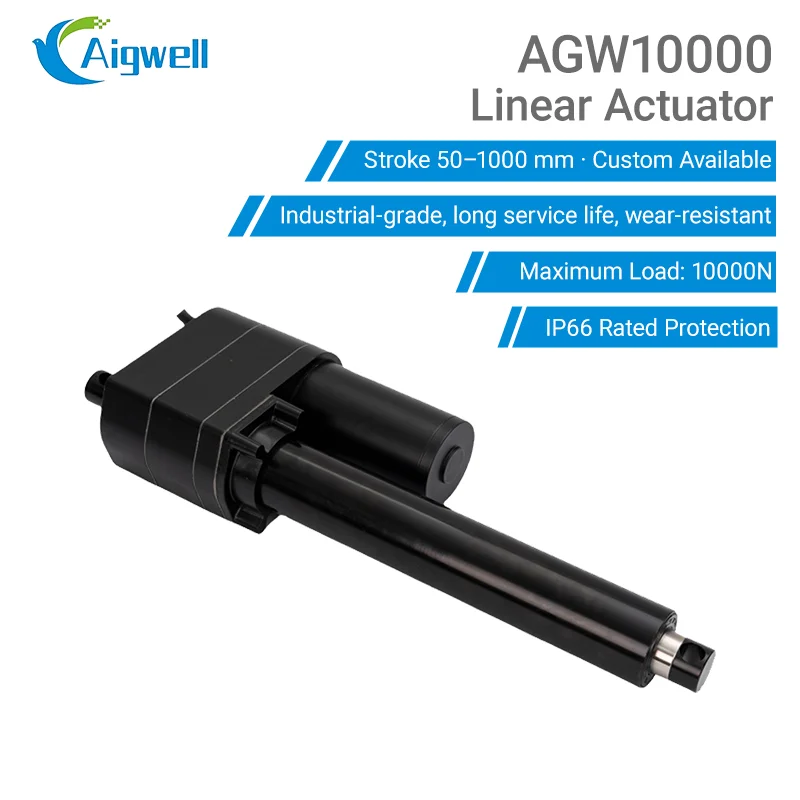 Hall DC 24V Brush Agriculture-Grade IP66 10000N 2300lbs Linear Actuator with Position Feedback for Animal Husbandry Fan Boat Use
