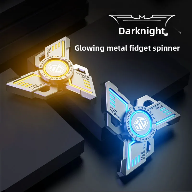 

Luminous Fidget Spinner with Lights, Glow in Dark Finger Spinner Stress Relief Toy Anxiety Reducer Cool Gadget for Adults Kids