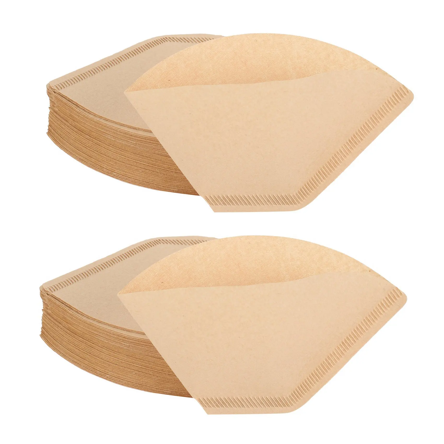 Retail 200Pcs Coffee Filters Disposable Cone Paper Coffee Filter Natural Unbleached Filter 4-6 Cup For Pour Over Coffee Makers