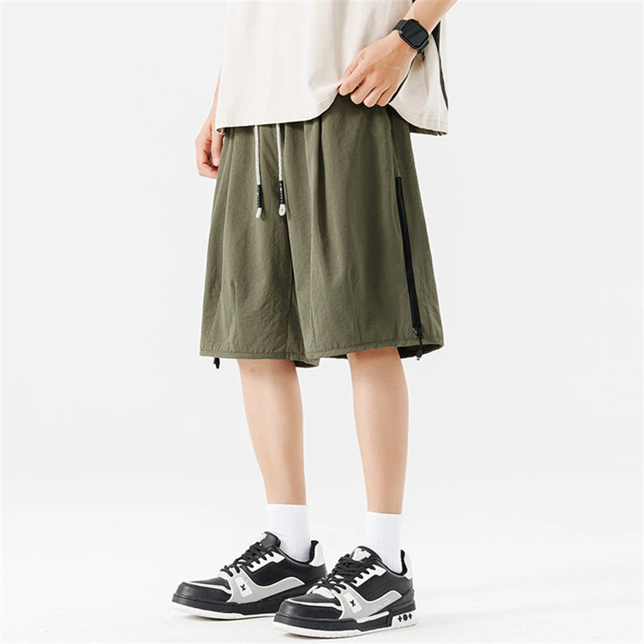 8XL Plus Size Cargo Shorts Men Summer Short Pants Fashion Casual Elastic Waist Shorts Male Big Size 8XL Bottom