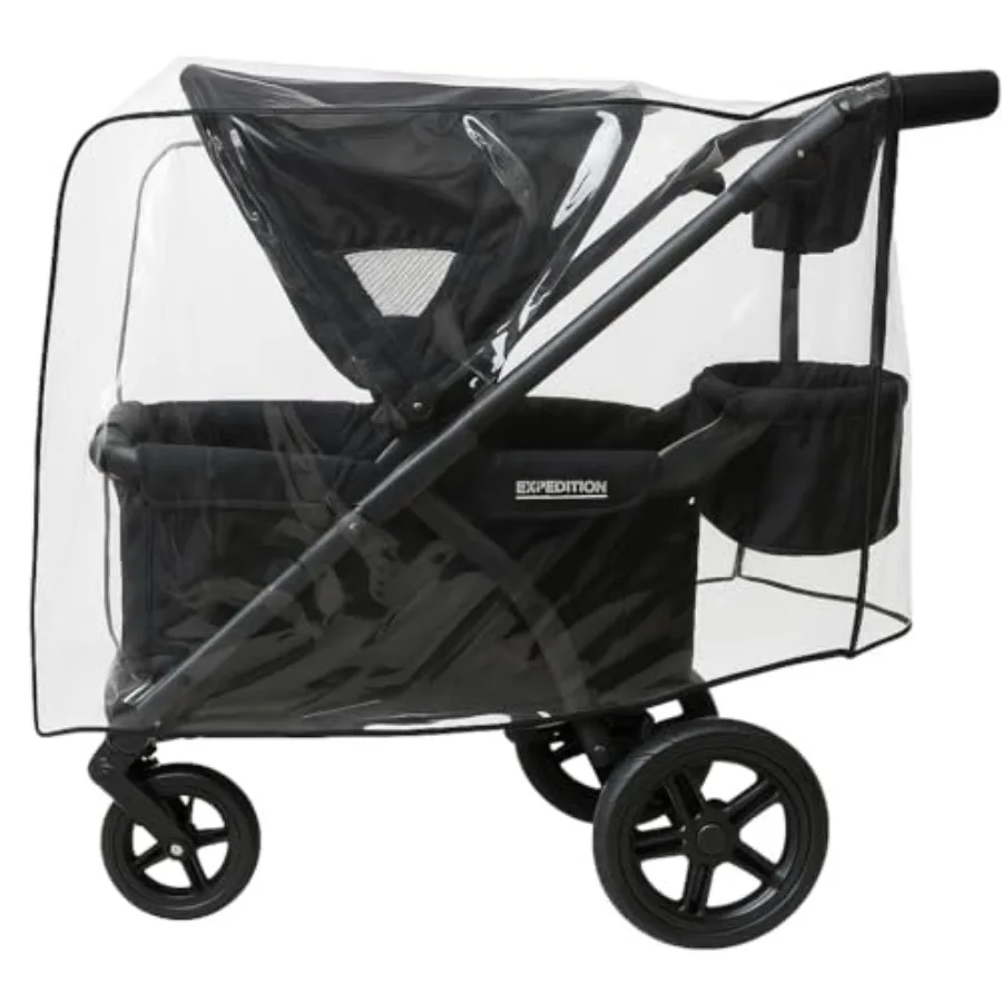

SASHA'S Rain and Wind Cover for Baby Trend Expedition Stroller Wagon/Wagon Plus, Clear Design, Maximum Coverage Stroller not In