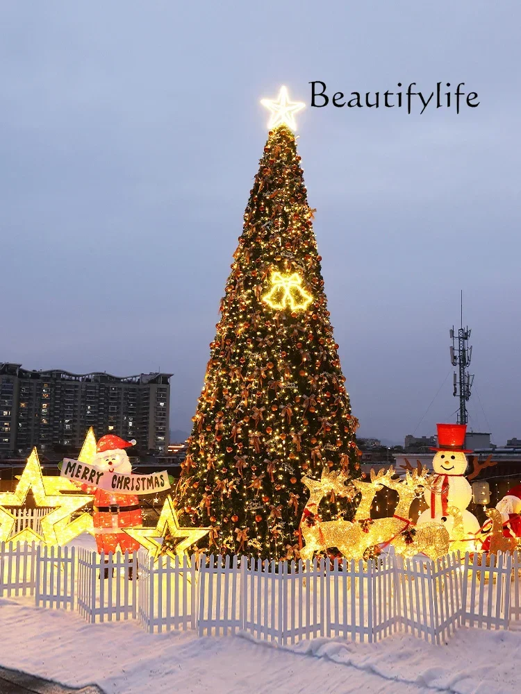 

07Large Christmas Tree Package 3/4/5/6/Outdoor Frame Luxury Luminous Square Decoration