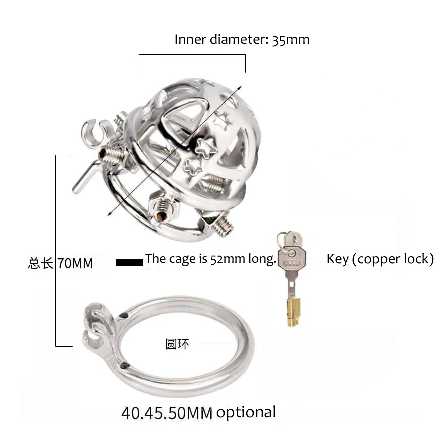 SXM Sex Toys Men Stainless Steel Metal Urethra Chastity Lock Penis Bondage Adult Chastity Cage Cock Restriction Abstainer Toy 5