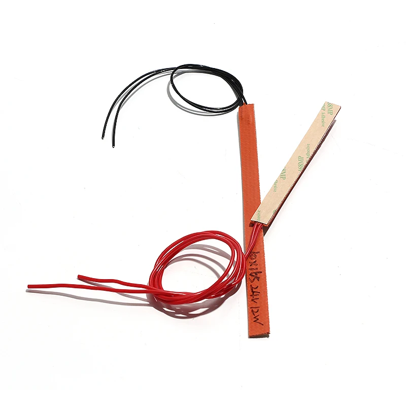 1PC Silicone Heating Plates Narrow Long Type 10*30mm 10*130mm 5V4W 12V5W 24V20W with Adhesive Tape Complete In Specifications