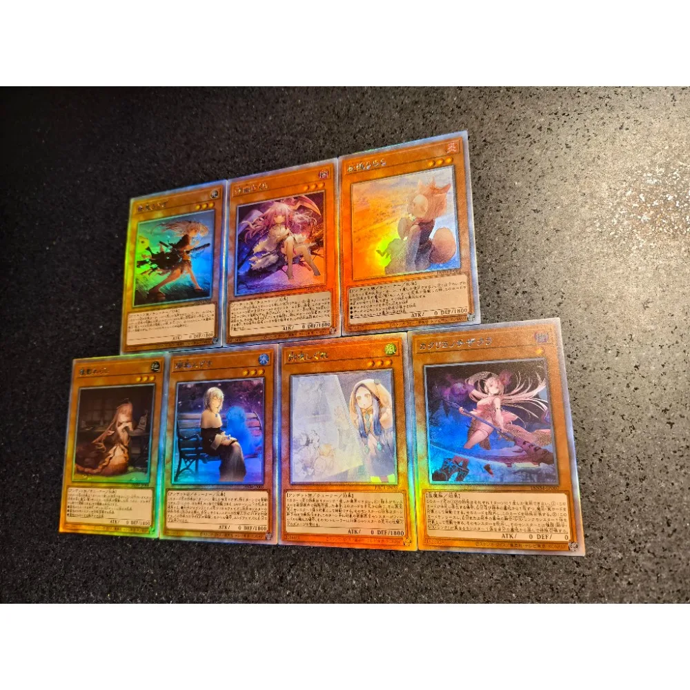 

DIY Yu-Gi-Oh! Seven Sisters 7pcs/set Original Self-made Card Series Set Anime Peripheral Game Collection Card Holiday Gift