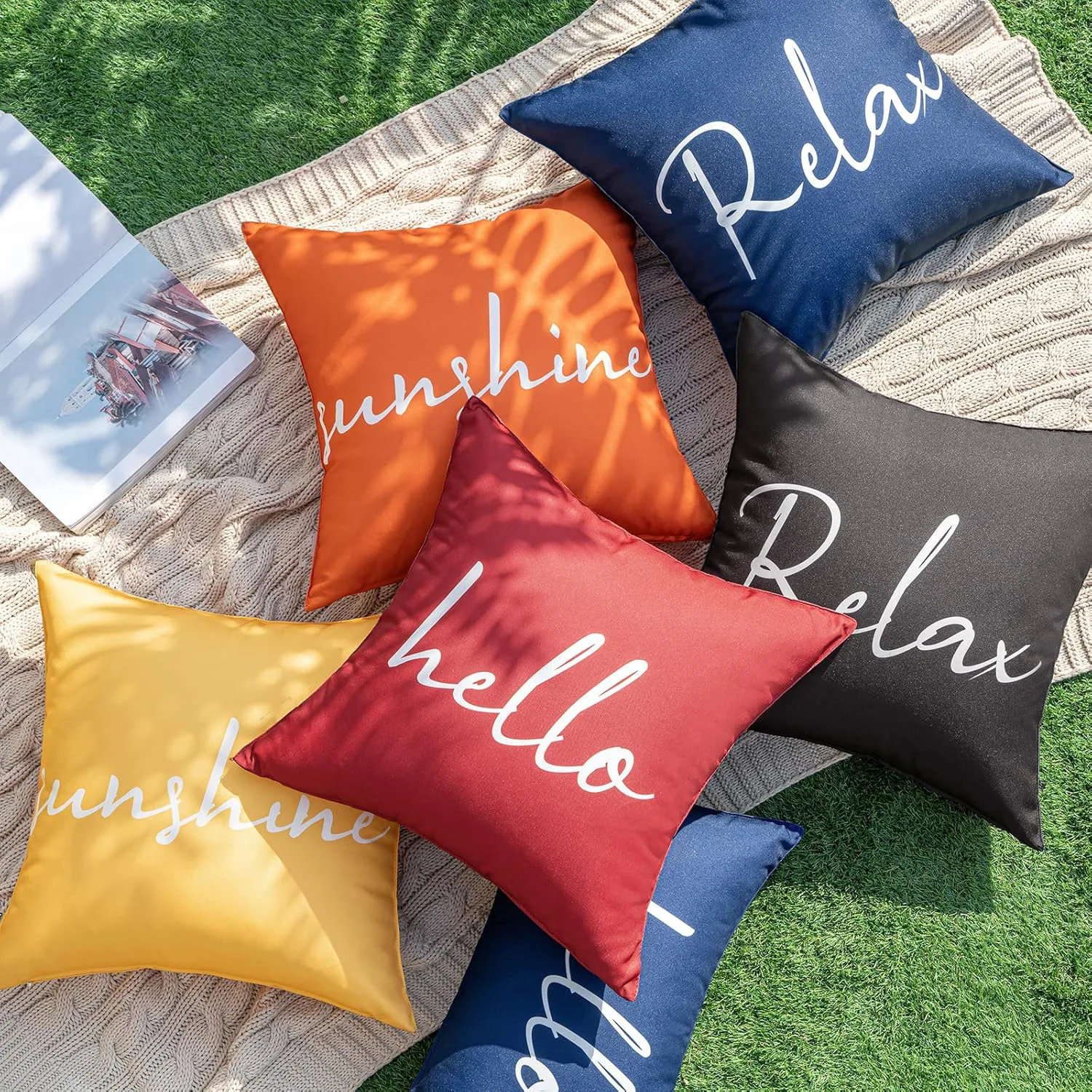 New High Quality Printing Waterproof Wave Width Bar Cushion Cover 30x50/45x45cm Outdoor Garden Chair Pillow Case Home Decoration