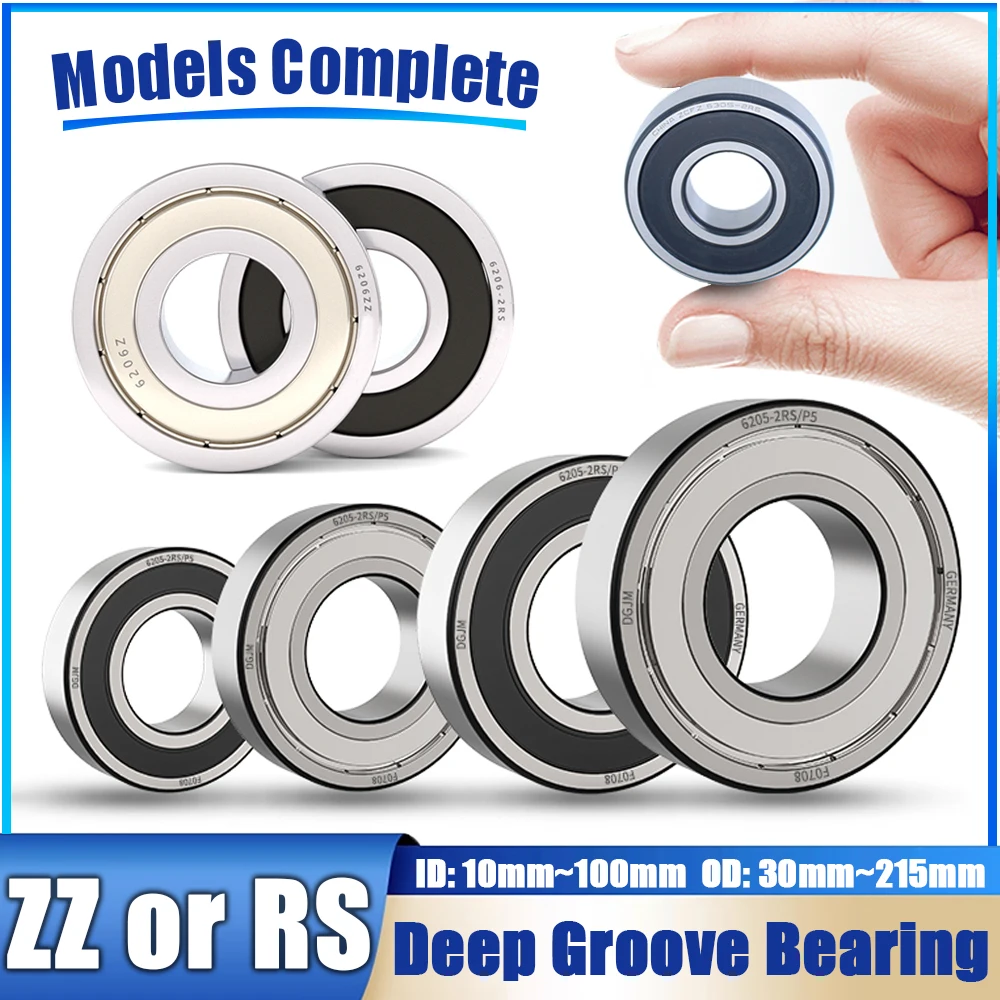 

1PCS 6007RS 6008RS 6009RS 6010RS High Speed Bearings Motor Grade Cover Sealed Deep Groove Ball Miniature Bearing Bearing steel