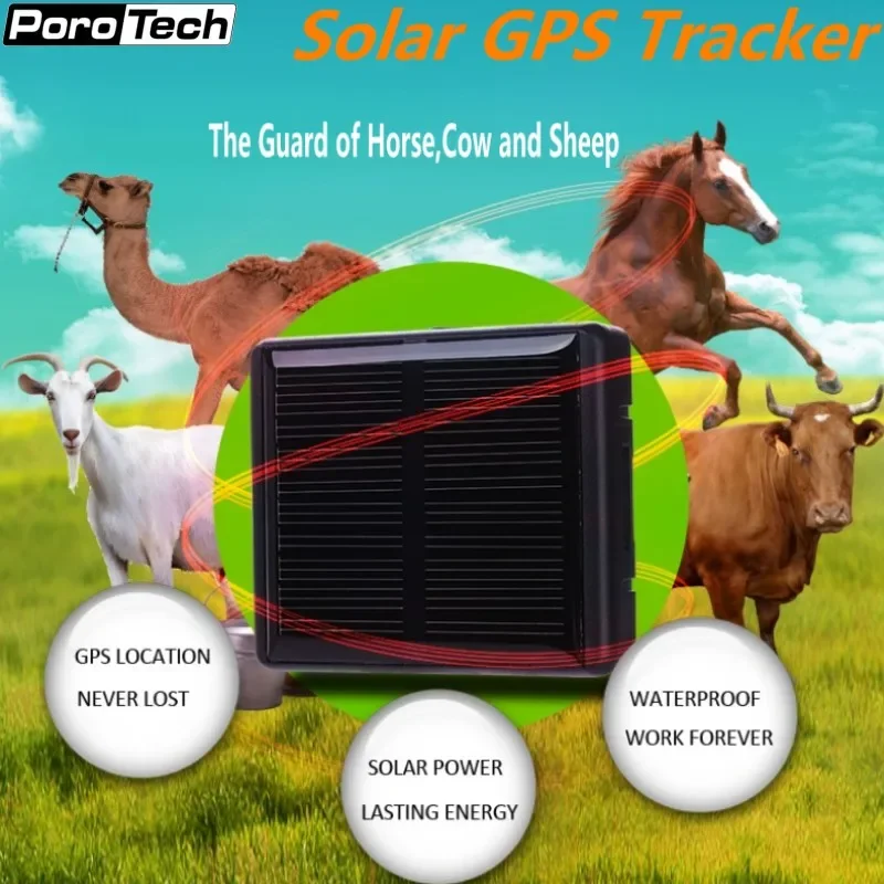 10pcs/lot pet GPS tracker with solar panel anti-lost for Animal GPS global position free platform real time gsm gps tracking V26