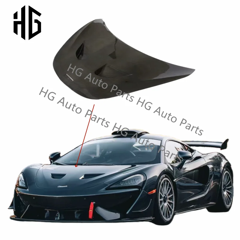 

Car Accessories Auto Parts 3K Carbon Glossy 620R Style Car Front Bonnet Hood For Mclaren 540C-570S Engine Hoods