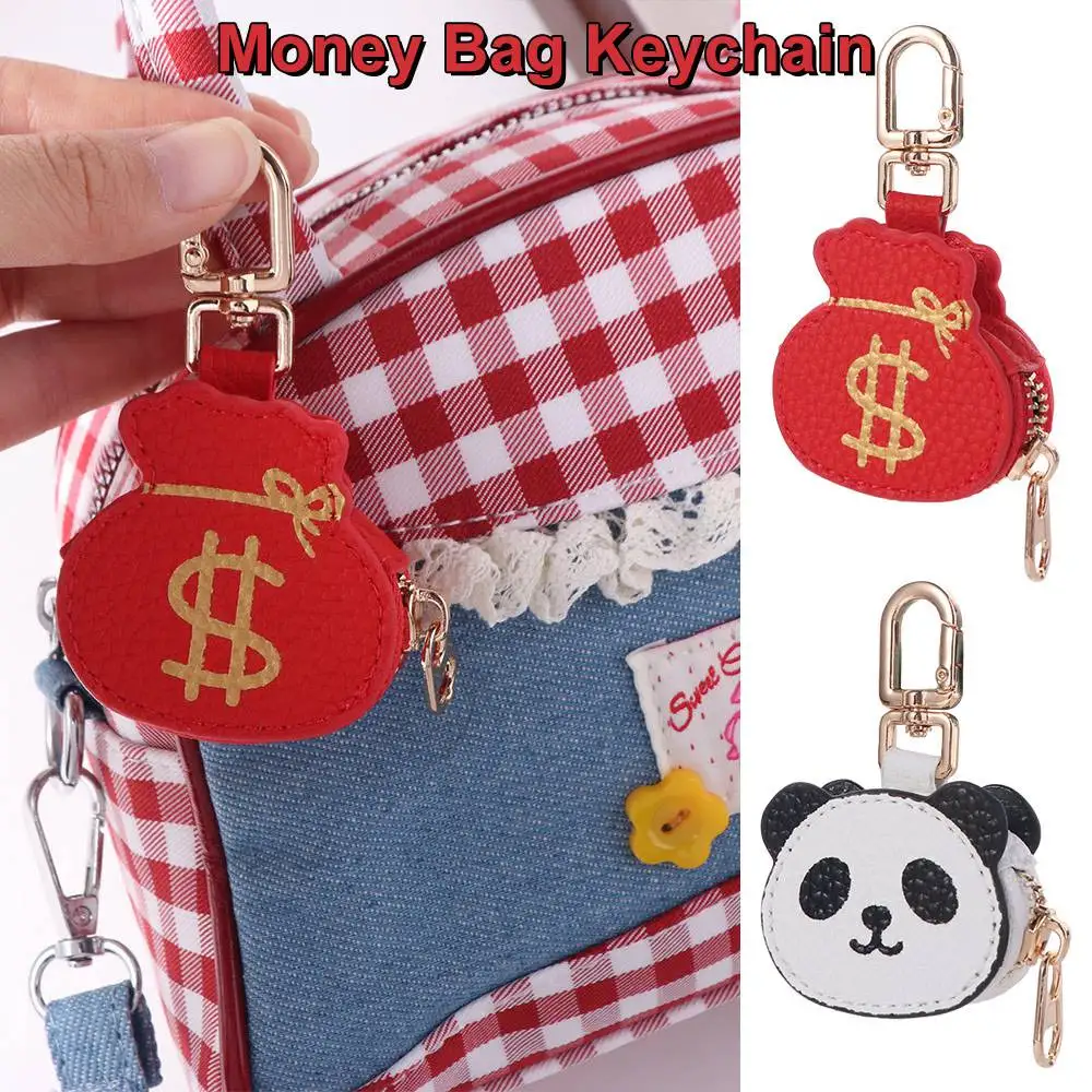 المحمولة لطيف الباندا المفاتيح عملة حقيبة سستة سماعة حقيبة محفظة محفظة حقيبة المال المفاتيح الإناث #3