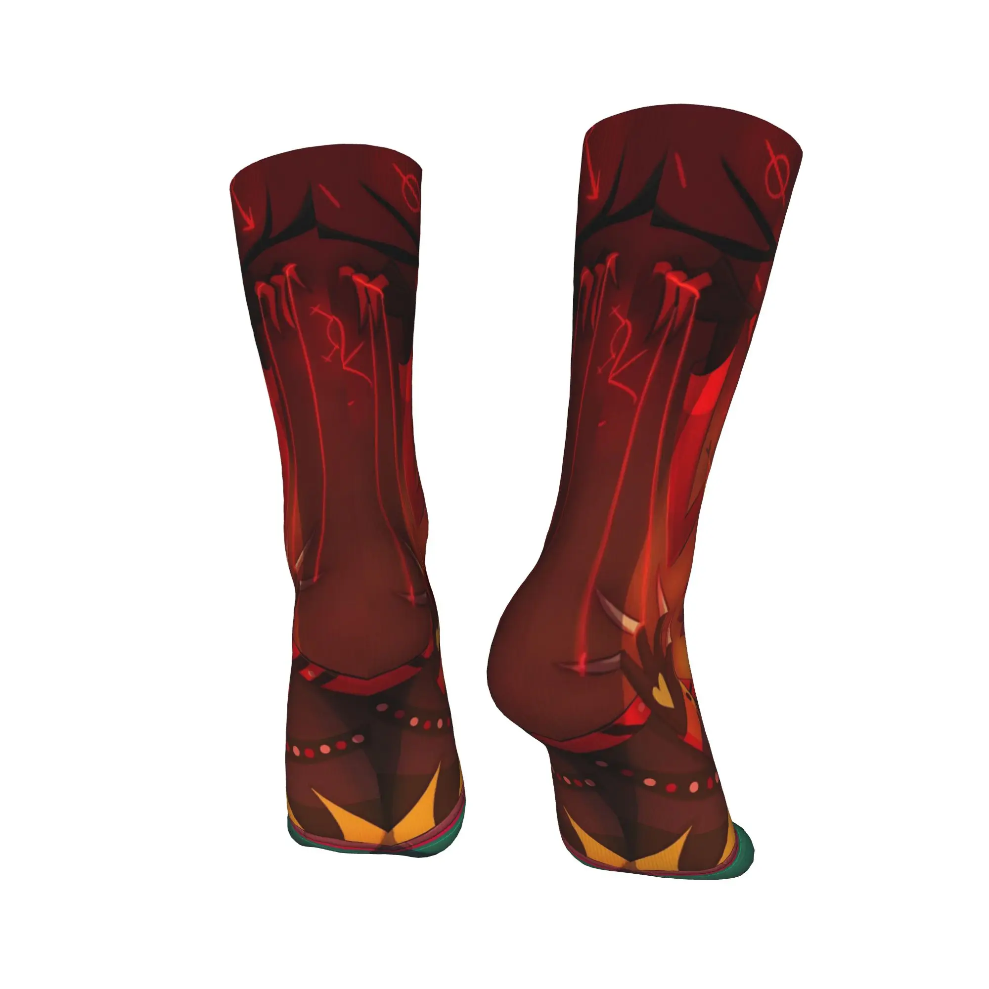 Hazbins Hotels أنيمي جوارب للجنسين الرجال الجوارب متوسطة لينة عارضة الجوارب الربيع الرياضة في الهواء الطلق عدم الانزلاق تصميم الجوارب #4