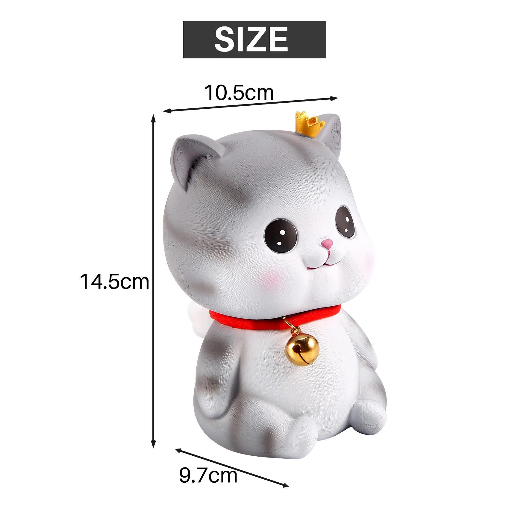 ABZW Милый кот, декоративная копилка, украшение для дома, копилка для монет, помощь в форме правильных денежных привычек