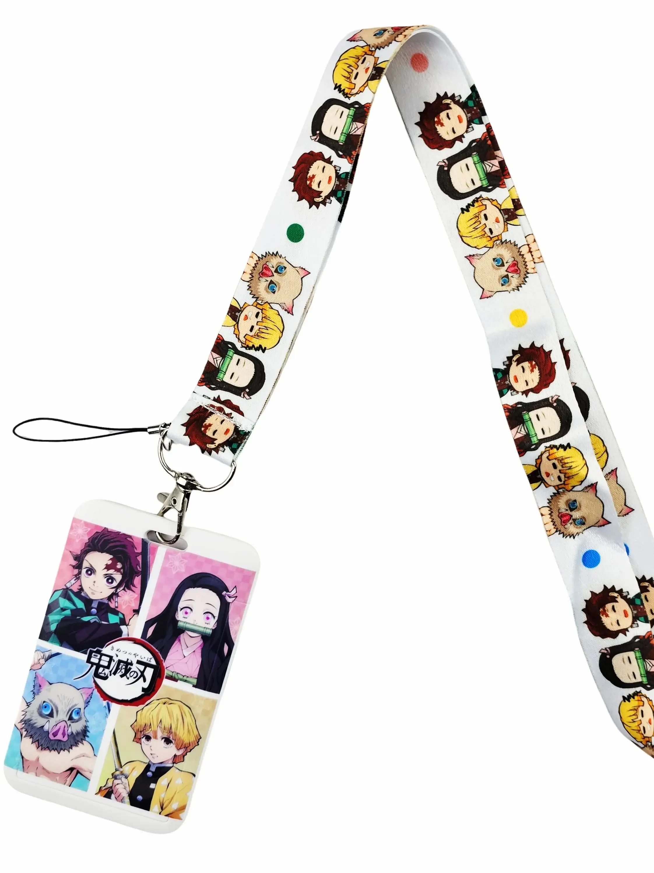 Anime Lanyard Credential Holder Keychains Neck Lanyard For Pass Card Credit Card Holder Straps Mobile Phone Charm Accessories