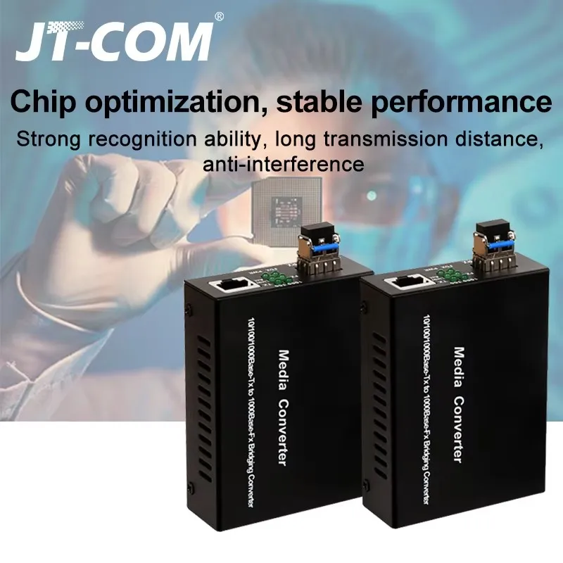 Gigabit Media Converter SFP Transceiver Module 5KM 1000Mbps Fast Ethernet RJ45 to Fiber Optic switch 2 port SC Single Mode
