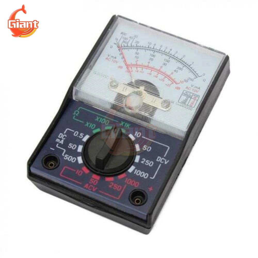 MF-110A AC/DC Analog Multimeter Needle Pointer Type Universal Voltmeter Ammeter Portable Voltage Current OHM Resistance Tester