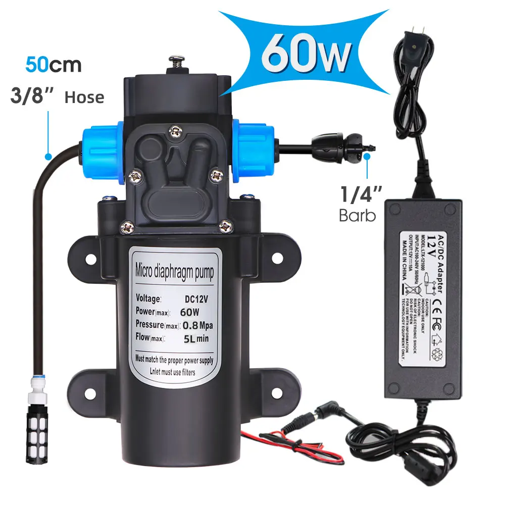 60W Zelfaanzuigende Pomp Tuin Watering Irrigatiesysteem Voeding Timing 5-30M Drip Watering Kits voor Planten Tuin Kas