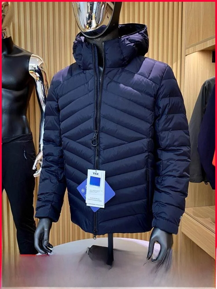 

Heavyweight Premium Men's down Jaet Thiened Outdoor Warm 95 White Goose down Tee-Proof Nylon Fabric Windproof Zipper Cl...