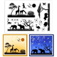 1pc Clear Stamps Animals Silicone Stamp for Card Making Rubber Stamps Seal for Crafting Scrapbooking Embossing Photo Album
