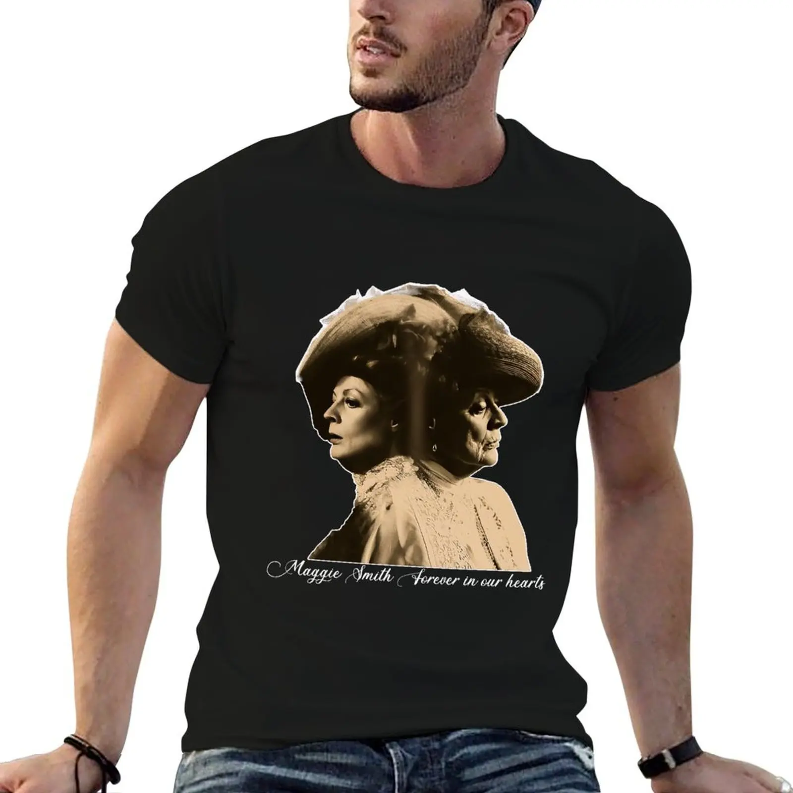 Maggie Vintage Brishtish T-Shirt summer clothes anime figures shirts graphic tee men