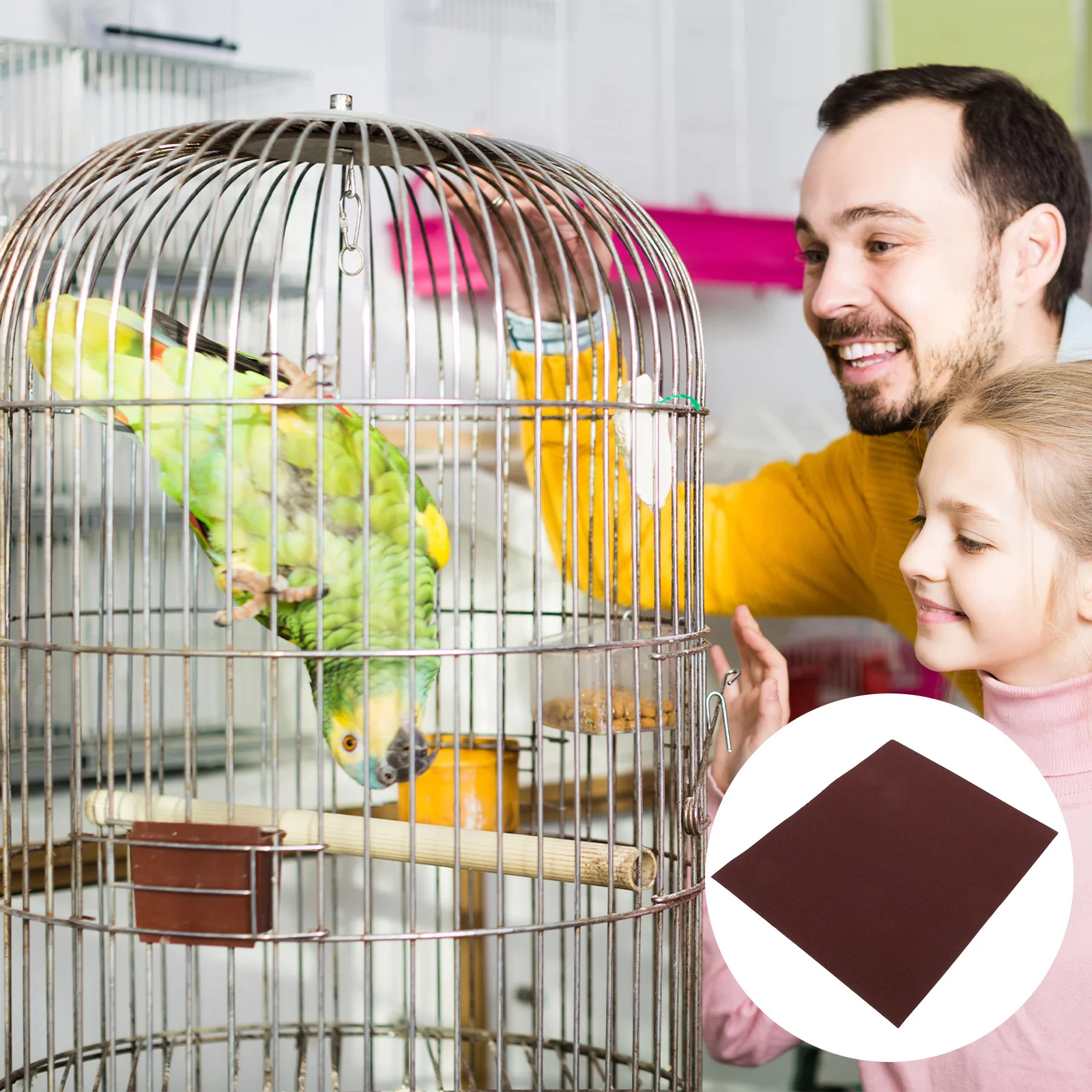 

20Pcs Bird Cage Sandpaper Liner Gravel Paper Mat for Claw Beak Trim Quiet Noisefree Universal Fit Sandpaper Sheets
