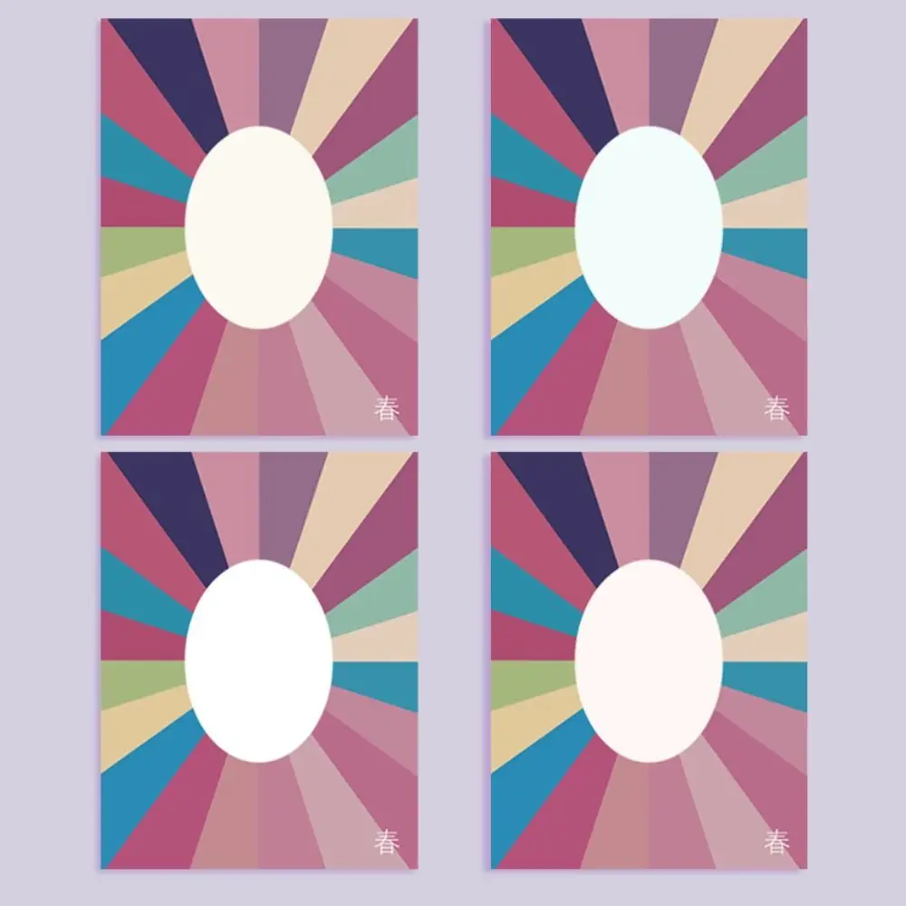 Spring Summer Autumn Winter Skin Color Self Test Card Sample Designer Paint Cold Warm Color Cards Color Comparison Card