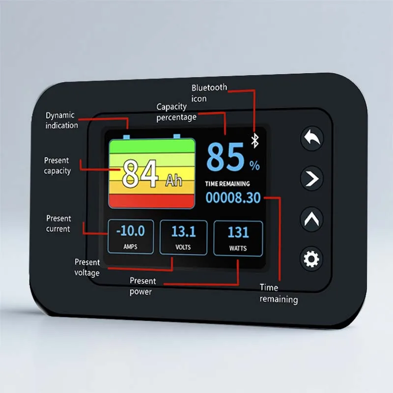 

Smart Voltage Meter Lifepo4 Battery With Shunt Lcd Storage Display 12V Dc Wifi for Equipment Monitoring Electricity