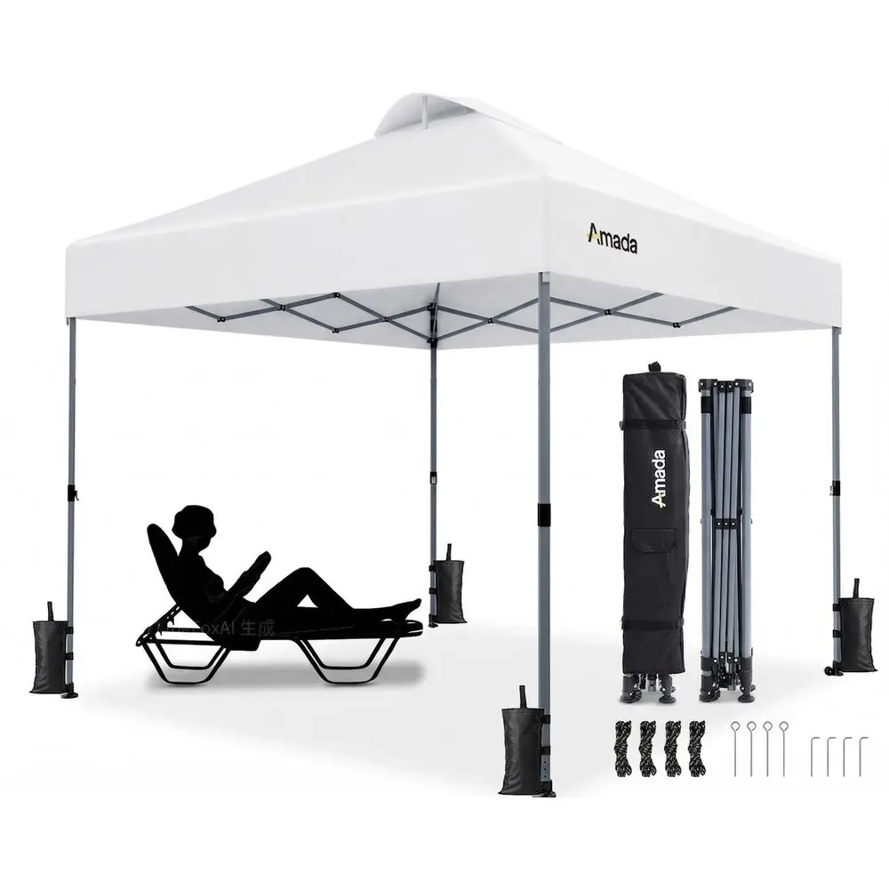 

Палатка-шатер 10x10 футов, быстросборная, с механизмом Easyup, для улицы и пляжа, с регулировкой высоты в 3 положениях, водонепроницаемый навес, на колесах