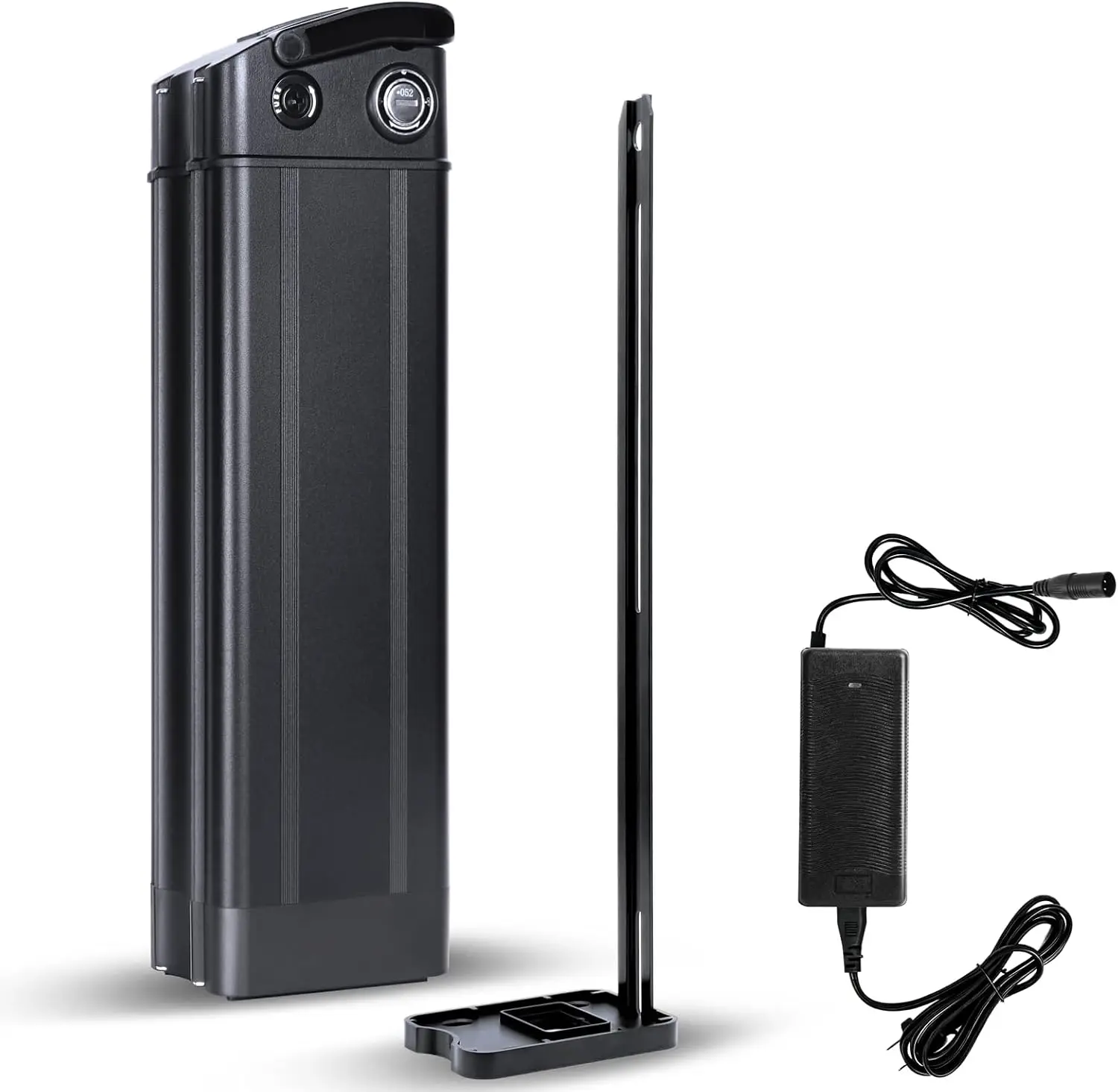 36V 17.5Ah / 48V 12.5Ah Electric Bicycle Lithium Battery, 600Wh with 3A Charger, Safety Lock & Indicator Light, 200W Power Source for Ebike & Power Station