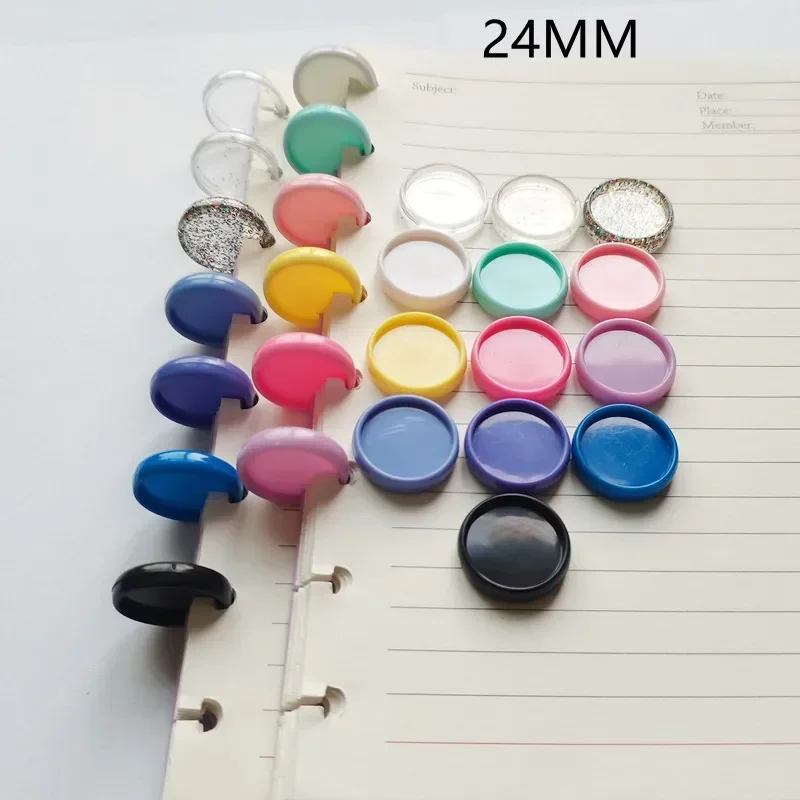 100PCS24MM solid plastic binding ring binding buckle, loose-leaf mushroom hole notebook binding consumables.